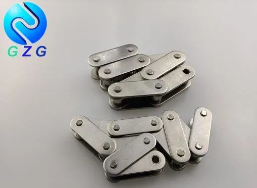 Cadena transportadora de doble pas d'acer inoxidable lateral recte